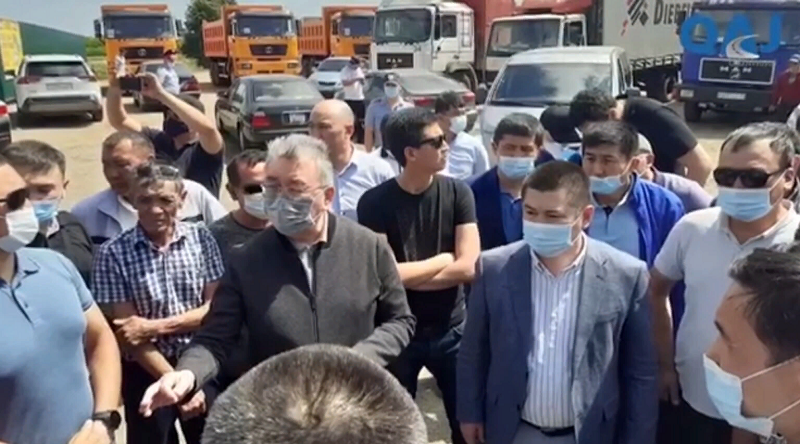 протесты дальнобойщиков в Казахстане 